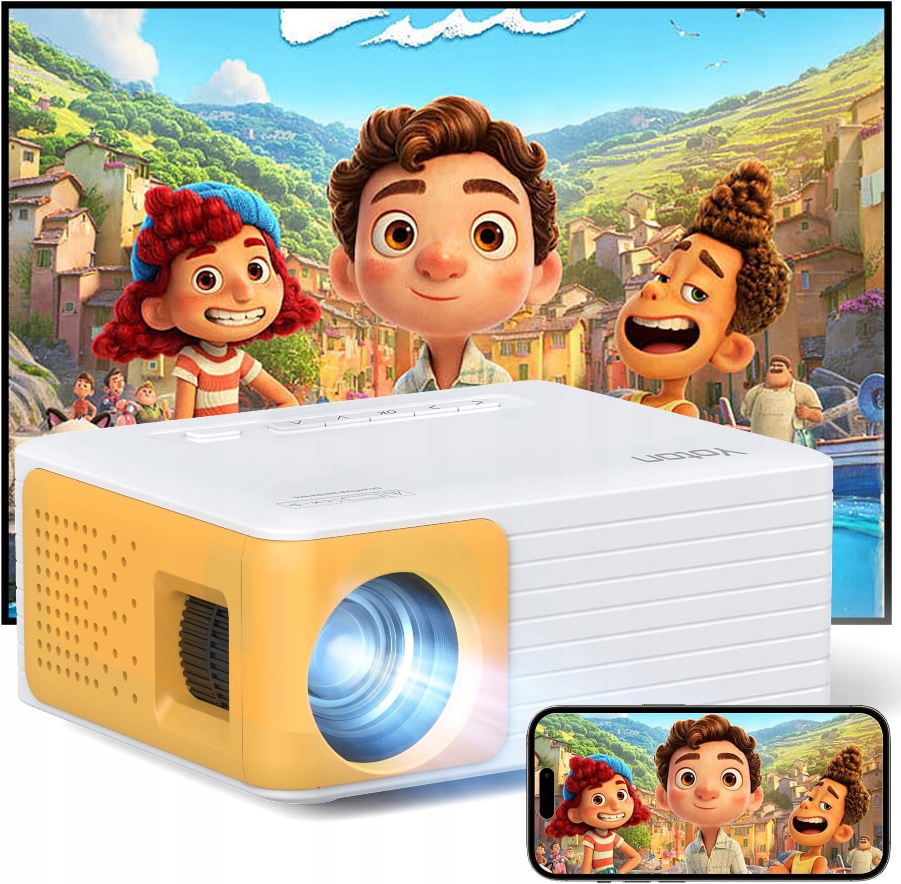 YOTON Y3 Mini 720P 6500 lm Projector | 200" HDMI USB | iOS Android | PS5