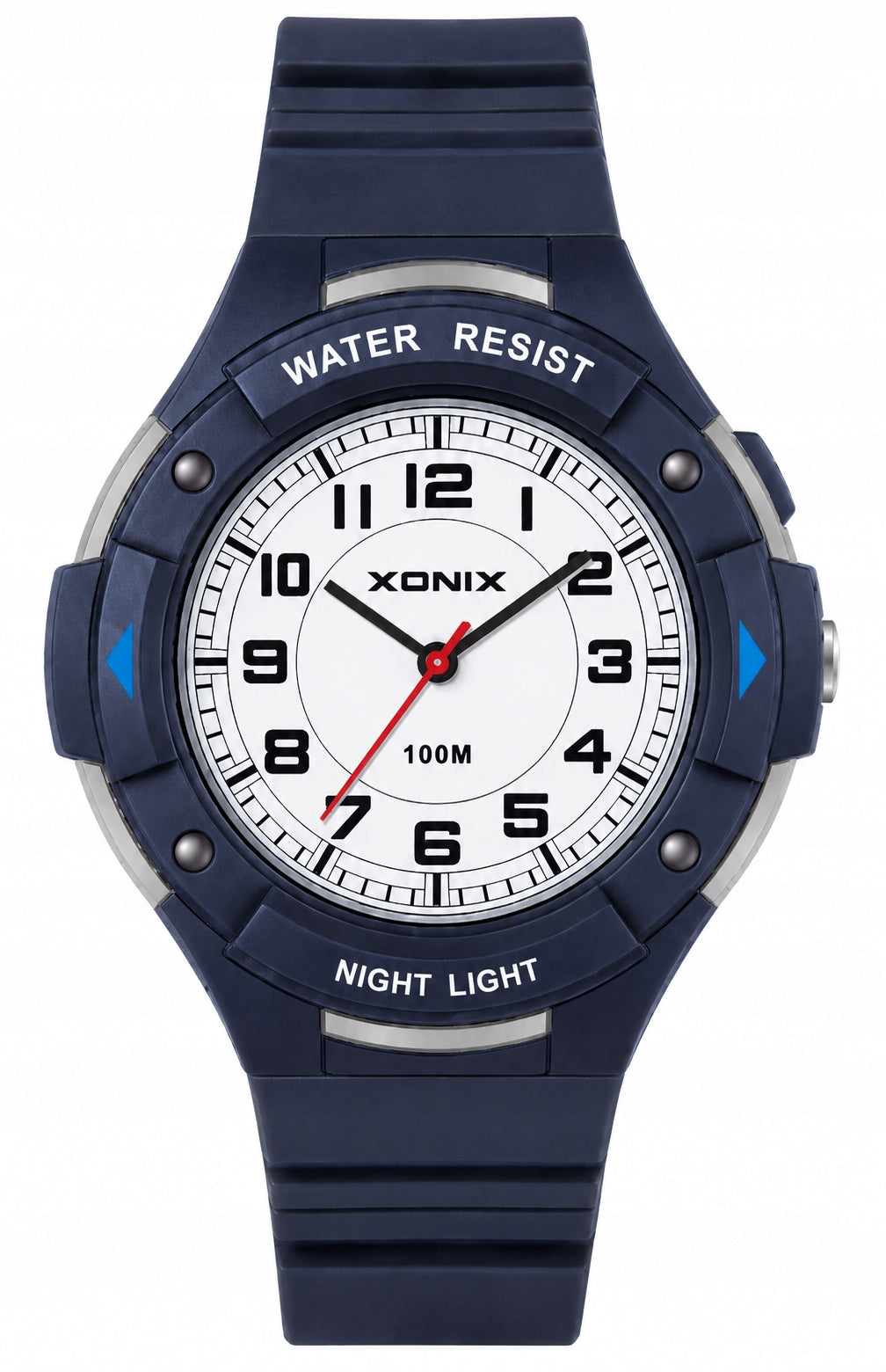 YOUTH BOYS' WATCH XONIX Navy Blue Waterproof BACKLIGHT Packaging status original
