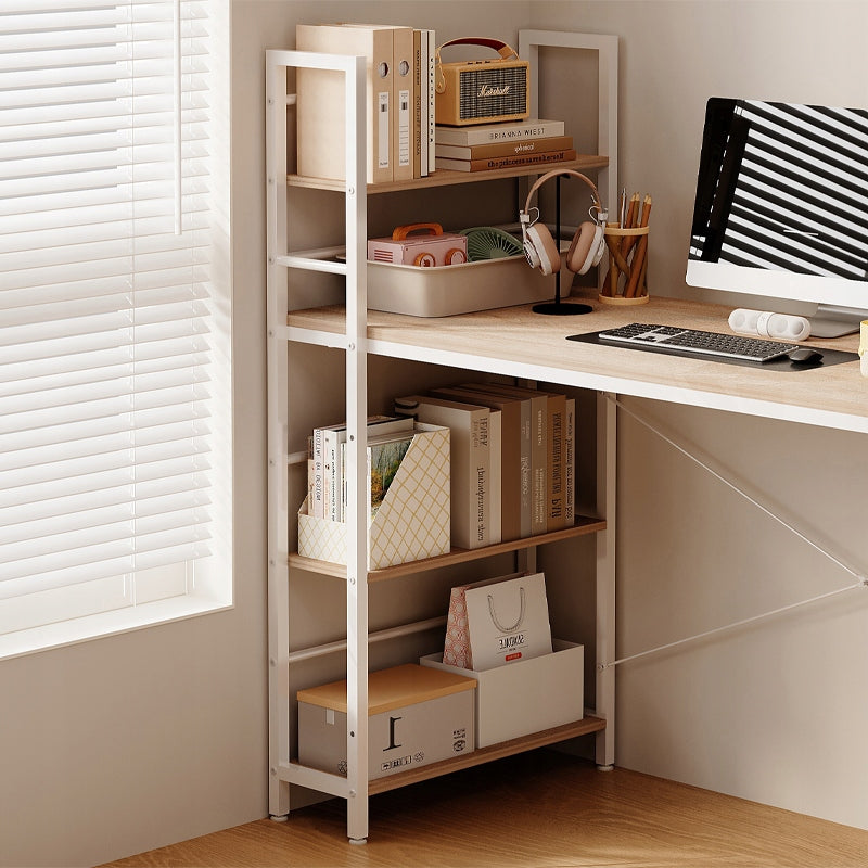 YOUTH DESK WITH BOOKCASE COMPUTER SHELVES LIGHT BROWN MODERN LOFT EAN (GTIN) 5904890443082