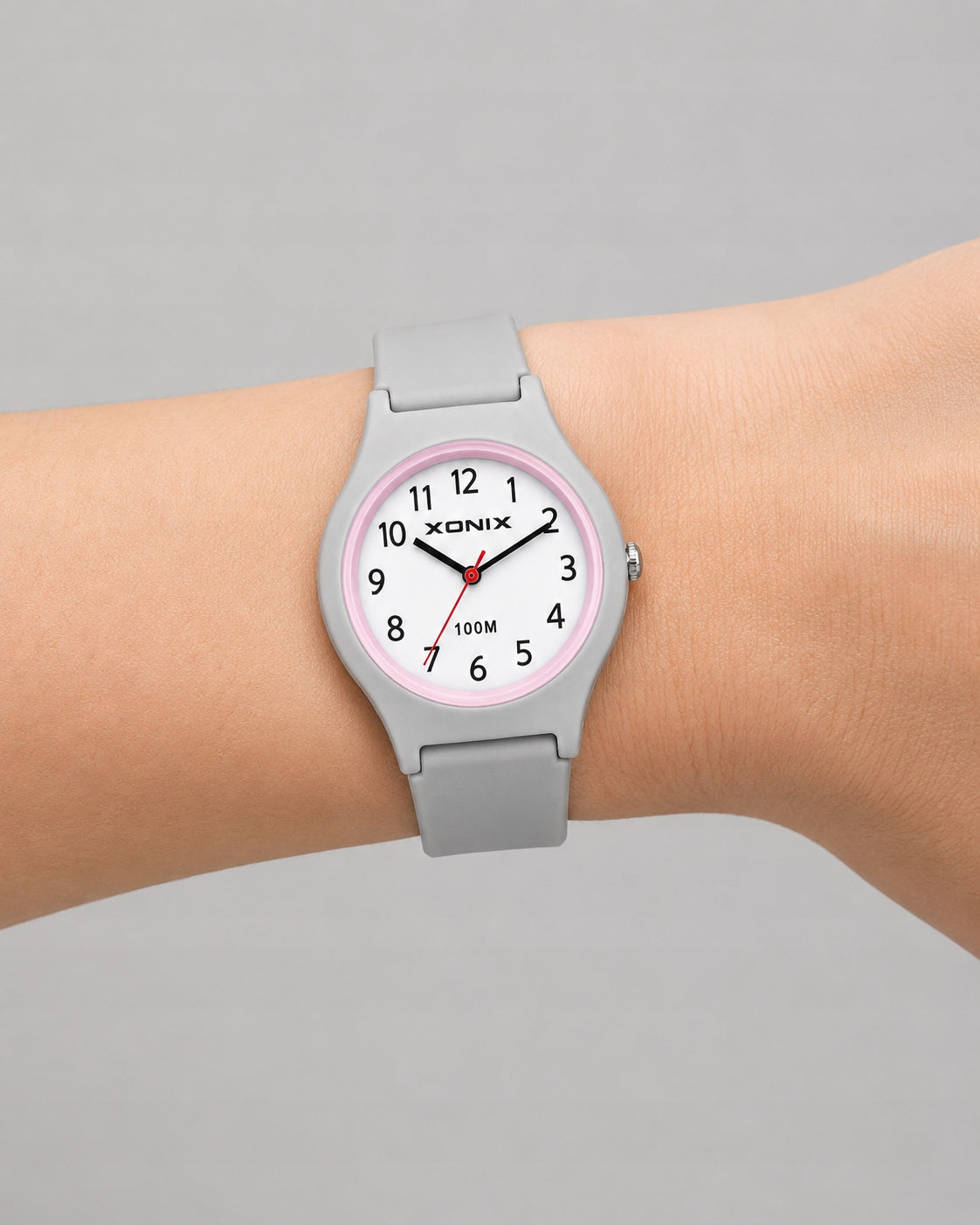 YOUTH GIRLS WATCH XONIX AAK GREY WATERPROOF READABLE Brand Xonix