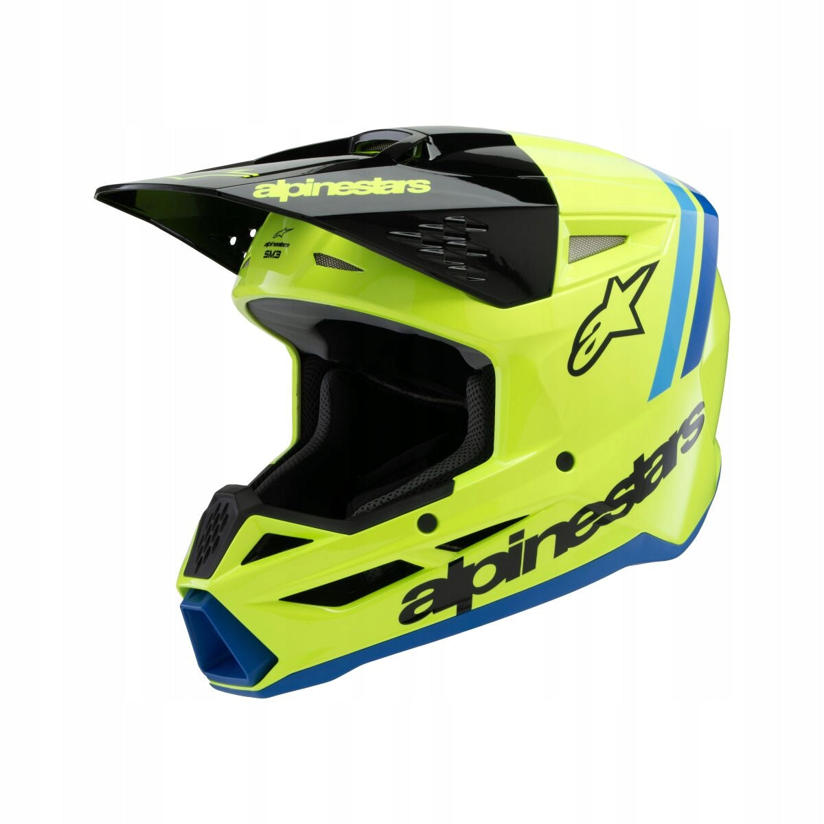 YOUTH HELMET ALPINESTARS YOUTH SM3 RADIUM YELLOW/BLACK/BLUE L