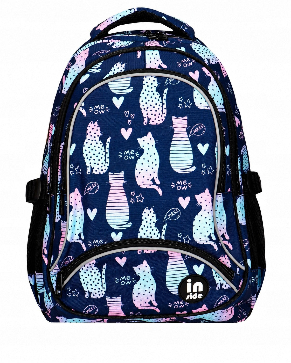 YOUTH SCHOOL BACKPACK 3 CHAMBERS INSIDE CATS OMBRE INCOOD Manufacturer code 0002-0088