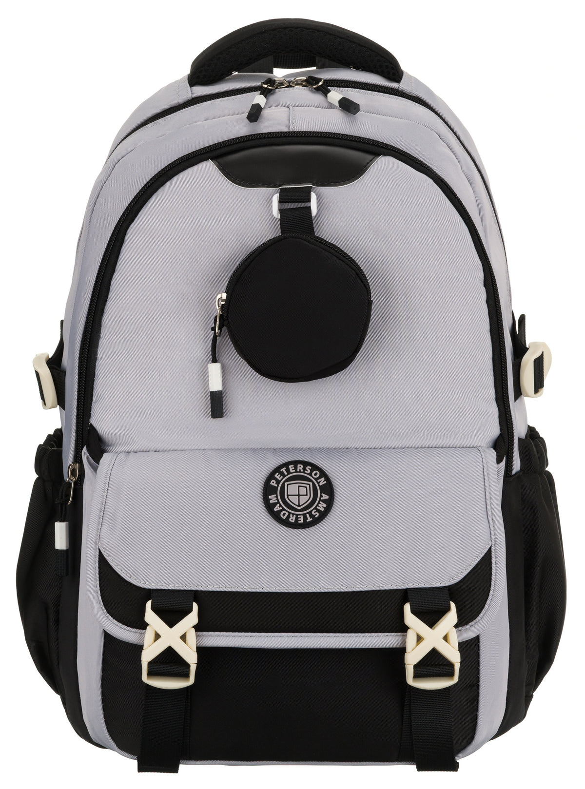 YOUTH SCHOOL BACKPACK FOR BOY GIRLS MULTI-CHAMBER LARGE 26 L Manufacturer code Plecak szkolny dla dzieci 8610 GRAY