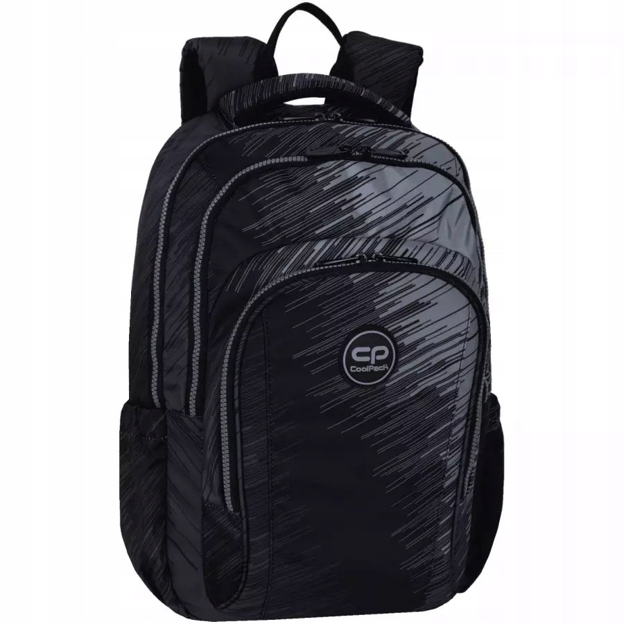 YOUTH SCHOOL BACKPACK FOR BOYS GREY BLACK COOLPACK