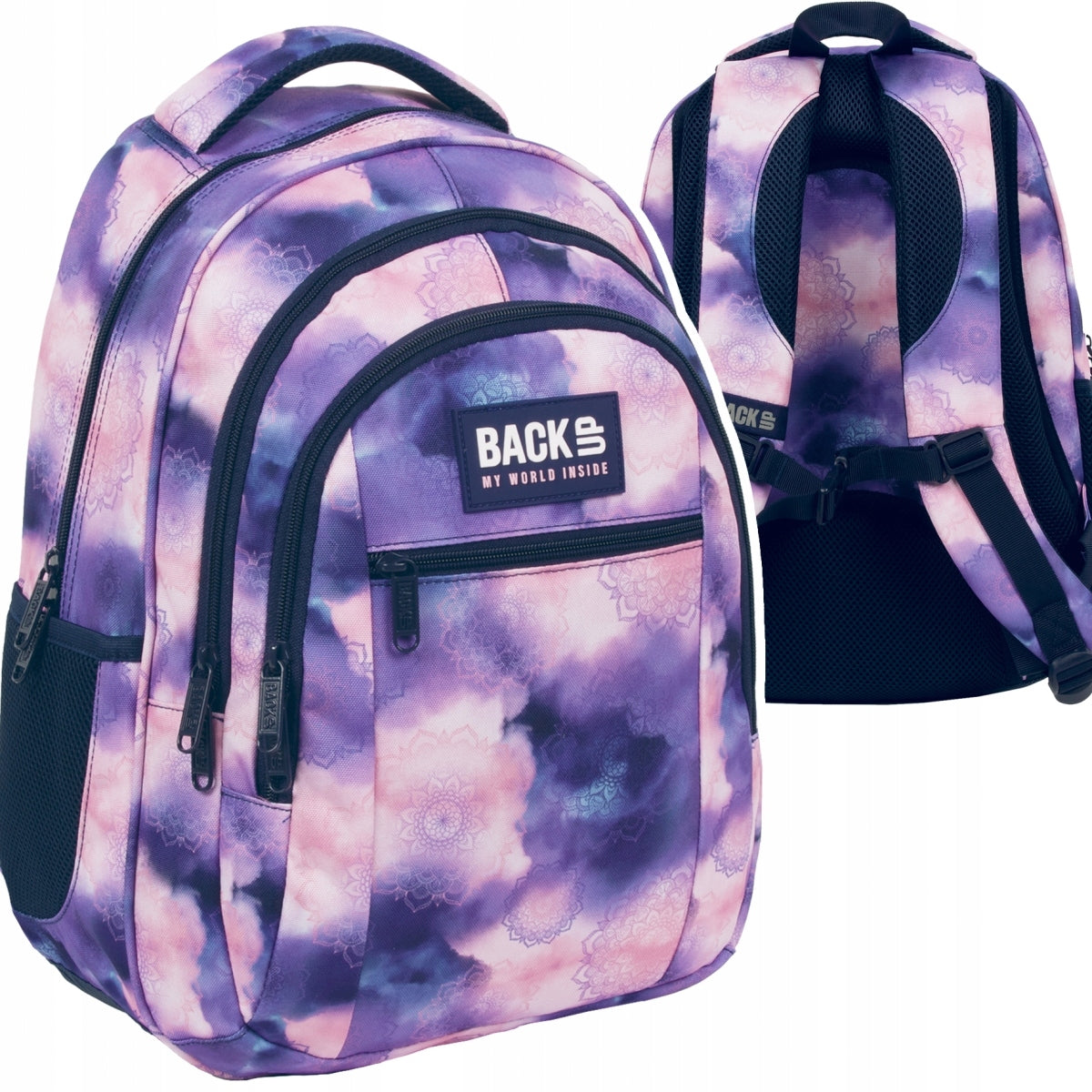 YOUTH SCHOOL BACKPACK FOR GIRL BACKUP FLOWERS MANDALAS FROM 4TH GRADE