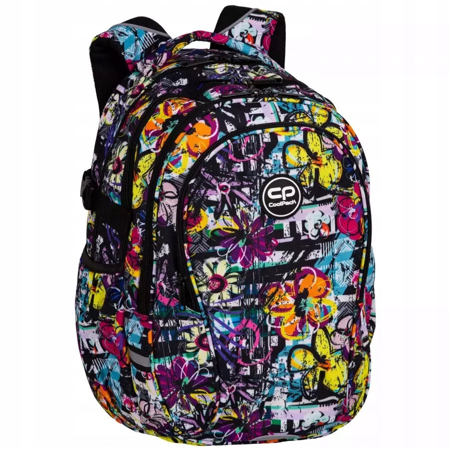 YOUTH SCHOOL BACKPACK FOR GIRLS FLOWERS COOLPACK CP FLOWER Manufacturer code F002813