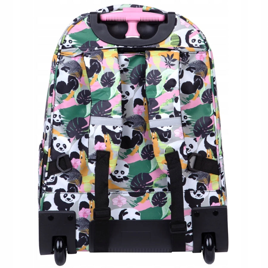 YOUTH SCHOOL BACKPACK FOR GIRLS ON WHEELS PANDA IN PANDAS Manufacturer code F124829
