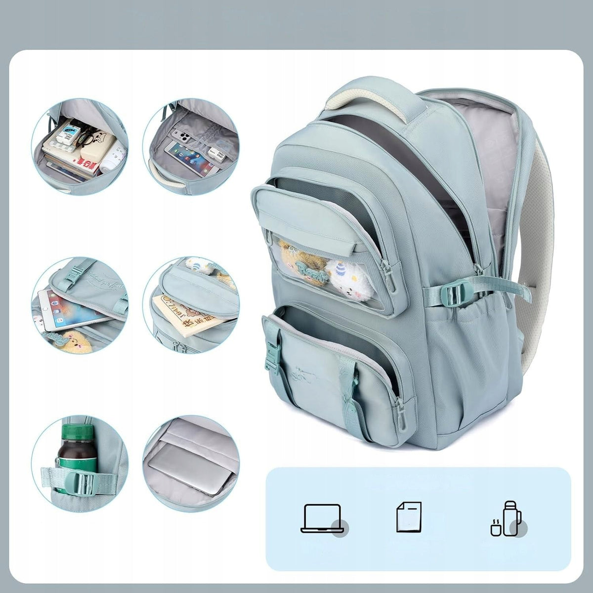 YOUTH SCHOOL BACKPACK FOR LAPTOP 15,6" WATERPROOF 29L Manufacturer code 5900380928343