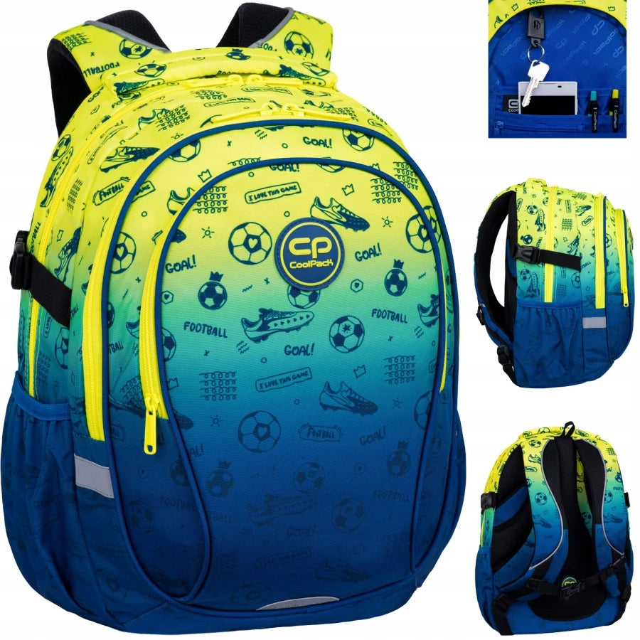 YOUTH SCHOOL BACKPACK FOR SCHOOL GRADIENT COOLPACK CP FOOTBALL BALL
