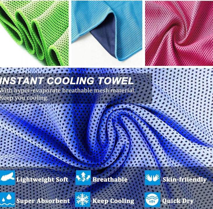 YQXCC 3 Pcs Microfiber Cooling Towel 120 x 30cm colors in description Packaging status original