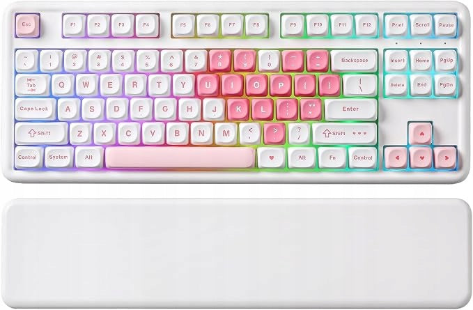 YUNZII B87 Wireless Mechanical Keyboard, Programmable QMK/VIA RGB