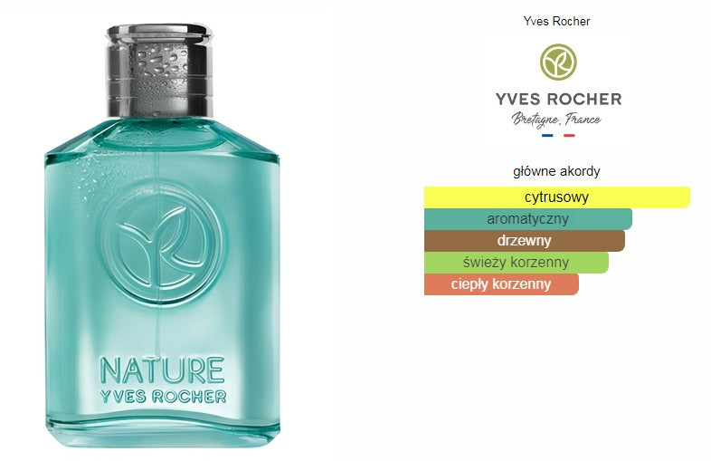 YVES ROCHER - woda toaletowa NATURE Cyprys & Grejpfrut 75ml. Brand Yves Rocher