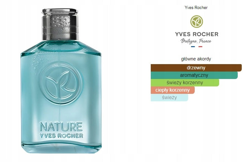 YVES ROCHER - woda toaletowa NATURE Drzewo Gwajkowe & Jałowiec 75ml. Packaging status original