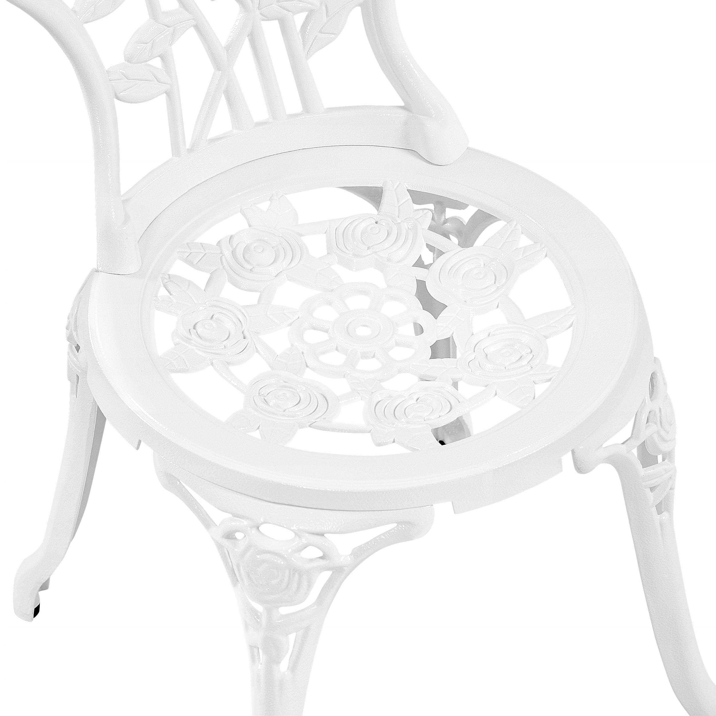 Yaheetech 3-Piece Patio Table Set, 2 Chair, 1 White Table Set contents chair end table