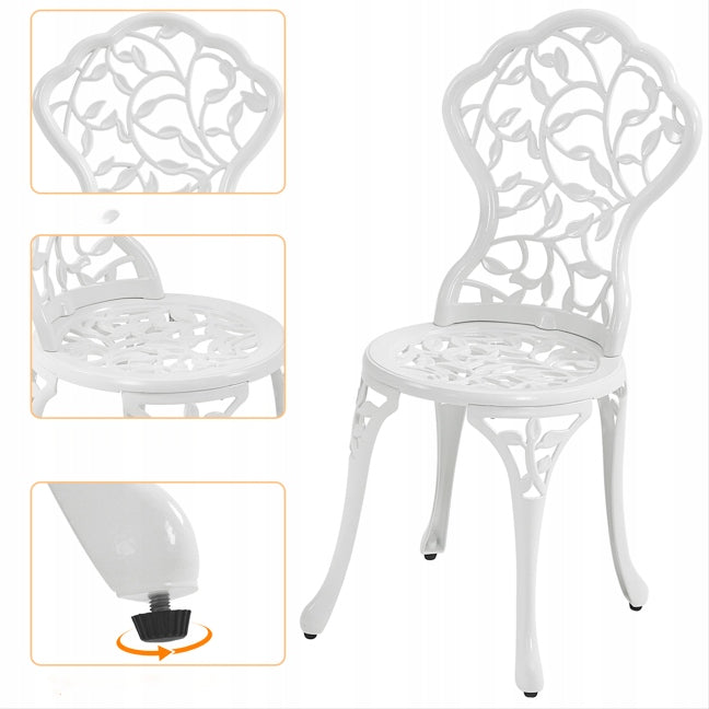 Yaheetech 3-Piece Set Table and Chair Bistro for Patio White Manufacturer code Y5101807