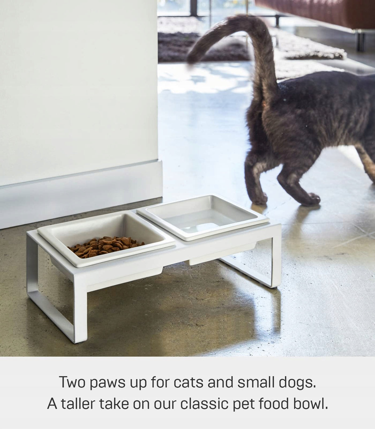 Yamazaki Tower Pet Food Rack Set White 4744 Brand Yamazaki