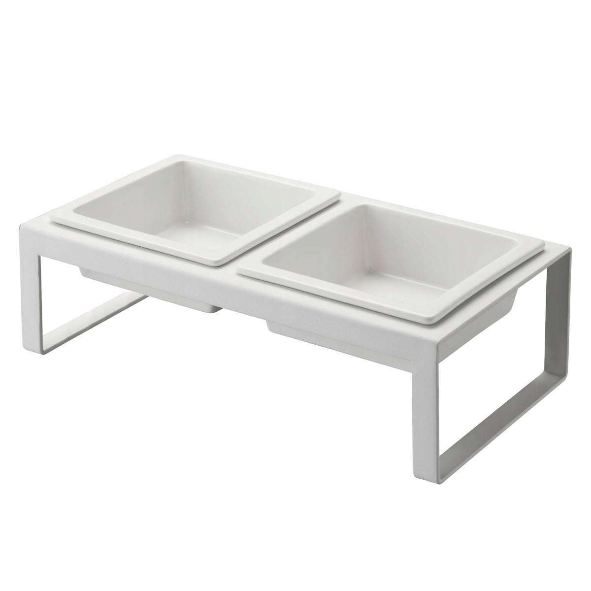 Yamazaki Tower Pet Food Rack Set White 4744