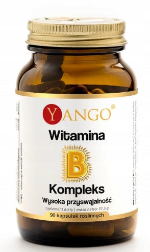 Yango VITAMIN B COMPLEX of B vitamins HIGH BIOAVAILABILITY 90 kaps.