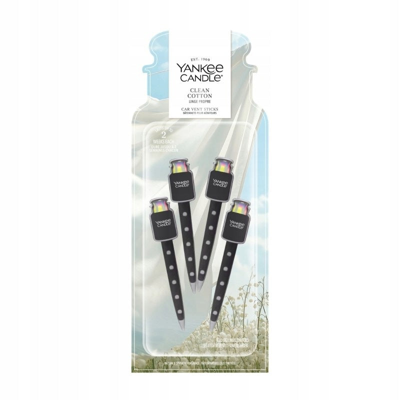 Yankee Candle Vent Sticks CLEAN COTTON NEW