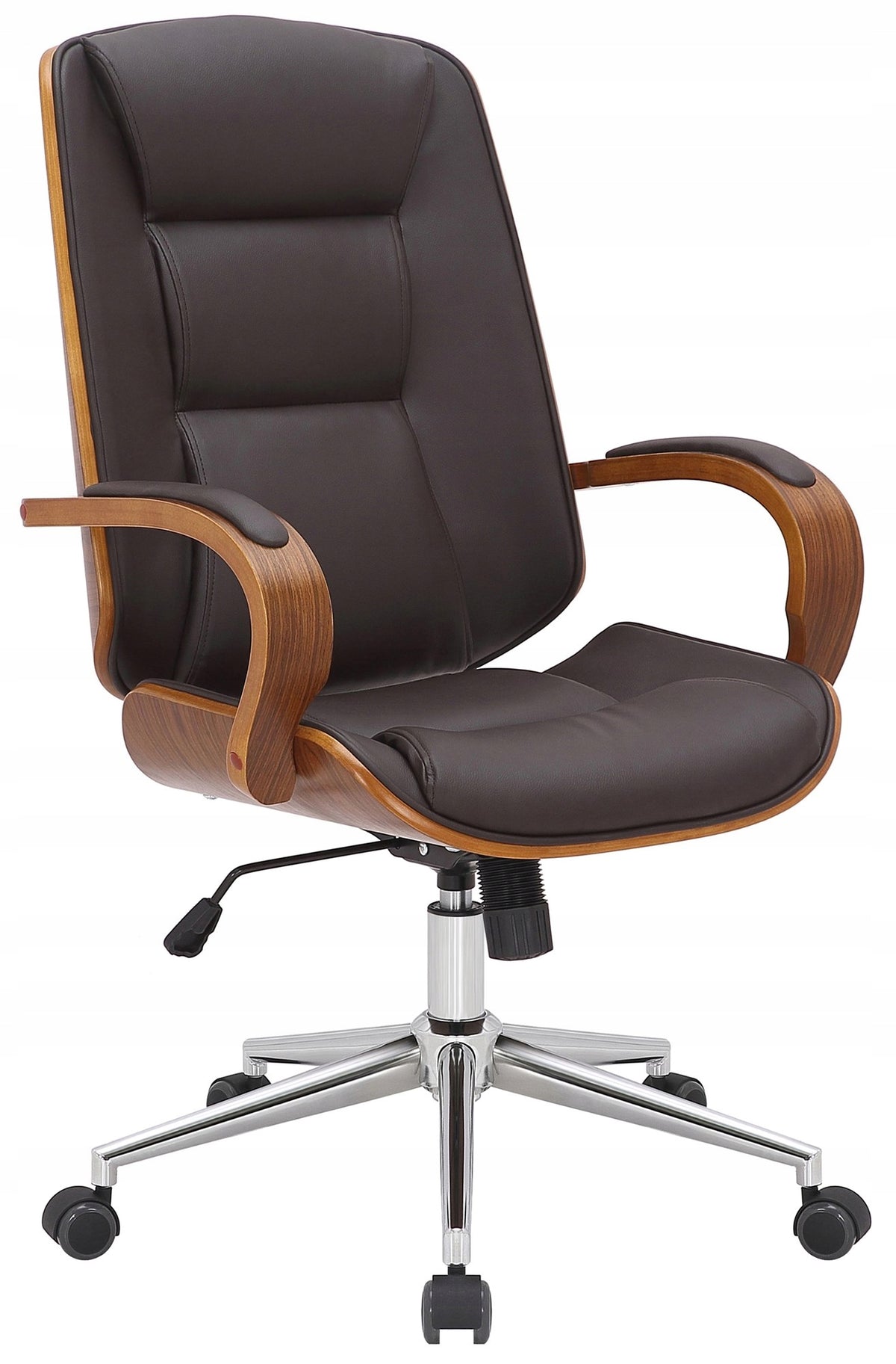 Yankton office chair, walnut/brown