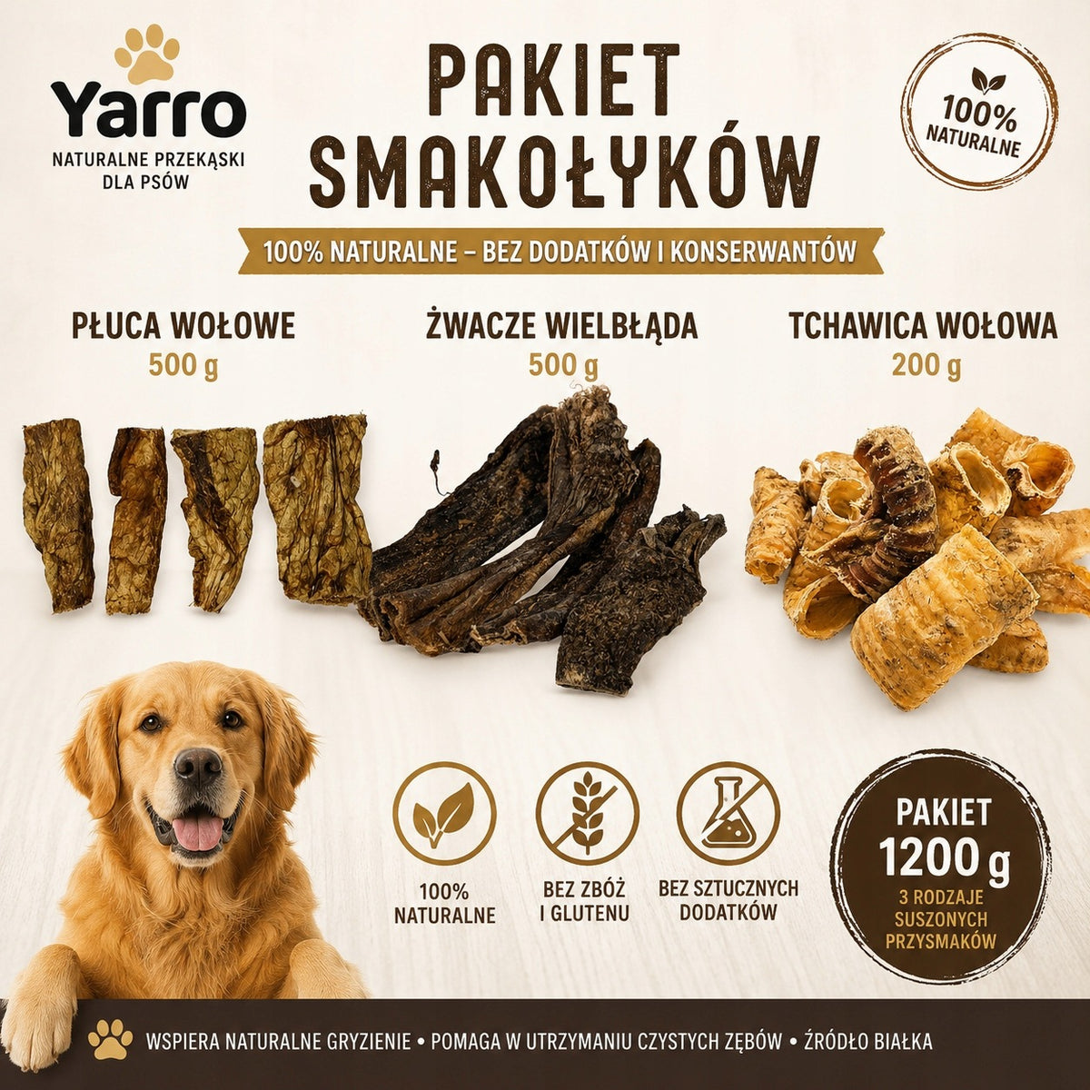 Yarro Natural Treat Package for Dogs 1200 g
