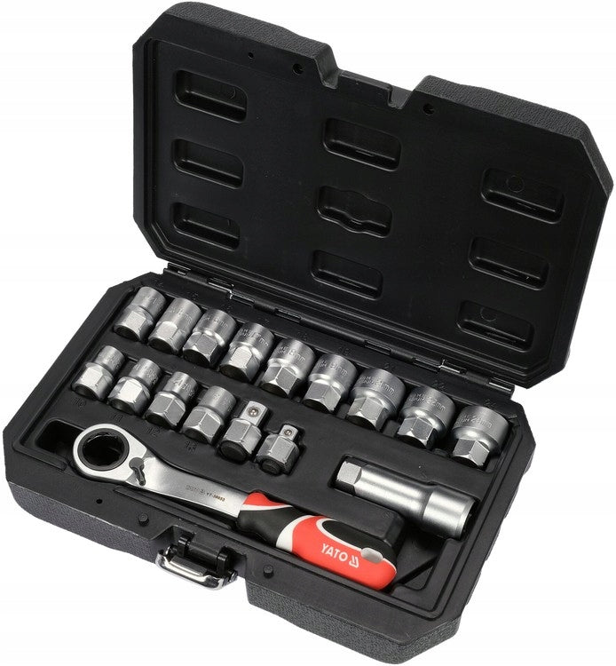 Yato Socket Wrench Set 3/8" 1/2" SPLINE 17 el. Brand Yato