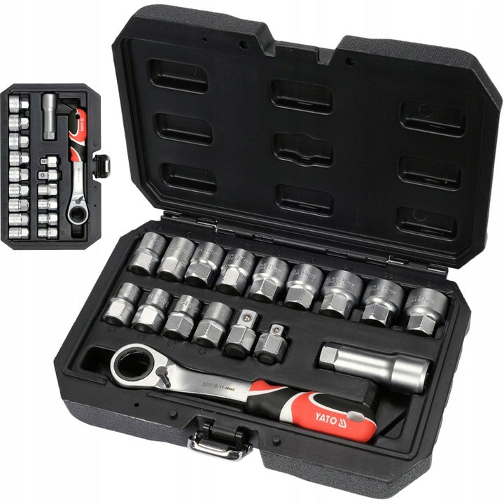 Yato Socket Wrench Set 3/8" 1/2" SPLINE 17 el.