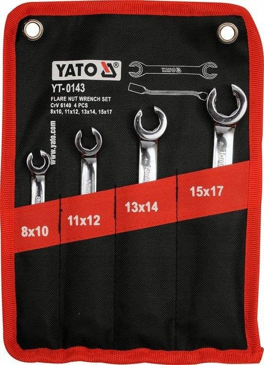 Yato YT-0143 Semi-Open Eyelet Brake Cable Wrenches 8-17mm 4pcs