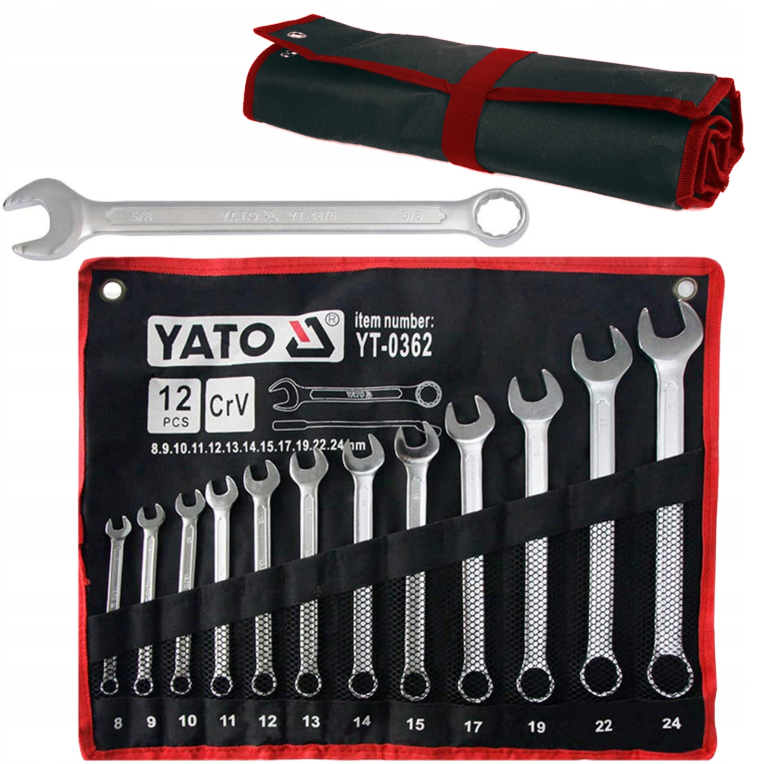 Yato YT-0362 combination wrenches Product weight with unit packaging 1.53 kg