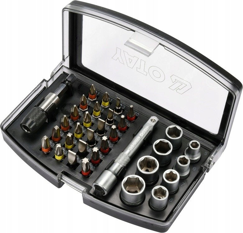 Yato YT-04623 Set of screwdriver bits and sockets 34 pcs 1/4"