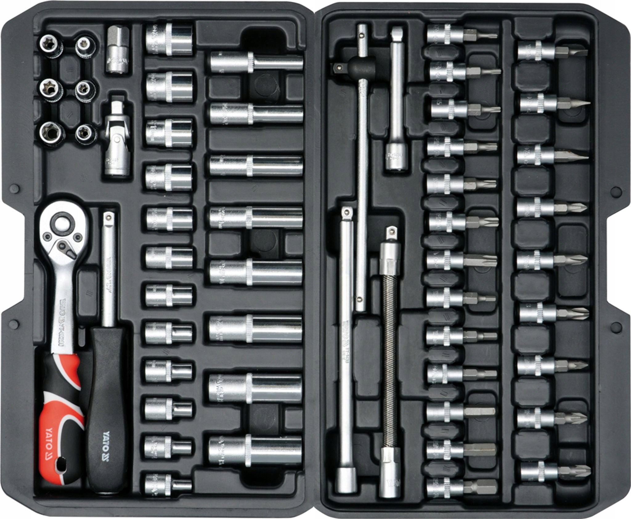 Yato YT-14501 Tool set 1/4'' 56 pcs. Manufacturer code YT-14501