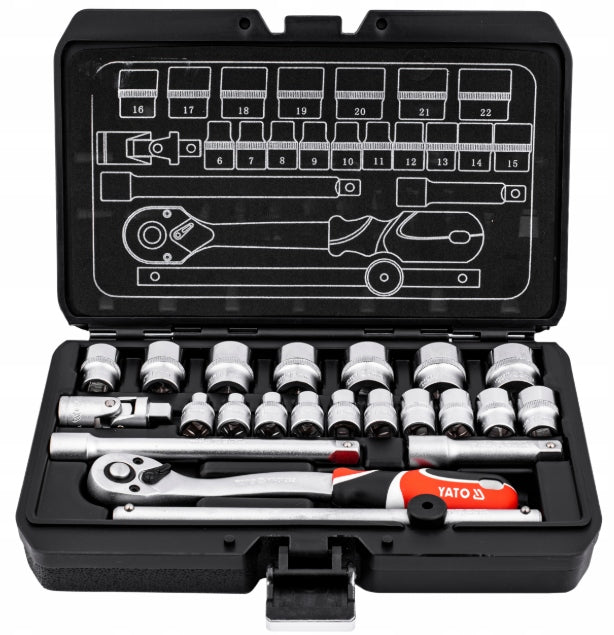 Yato YT-38561 Tool Kit 3/8 inch 22 pcs Brand Yato
