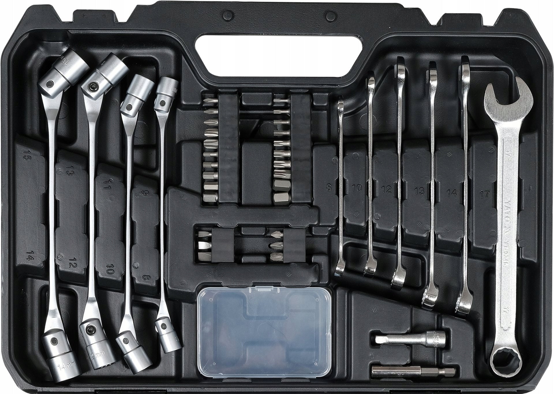Yato YT-38784 Socket wrench set tool case 1/4" 1/2" 93 el. Product weight with unit packaging 6.35 kg