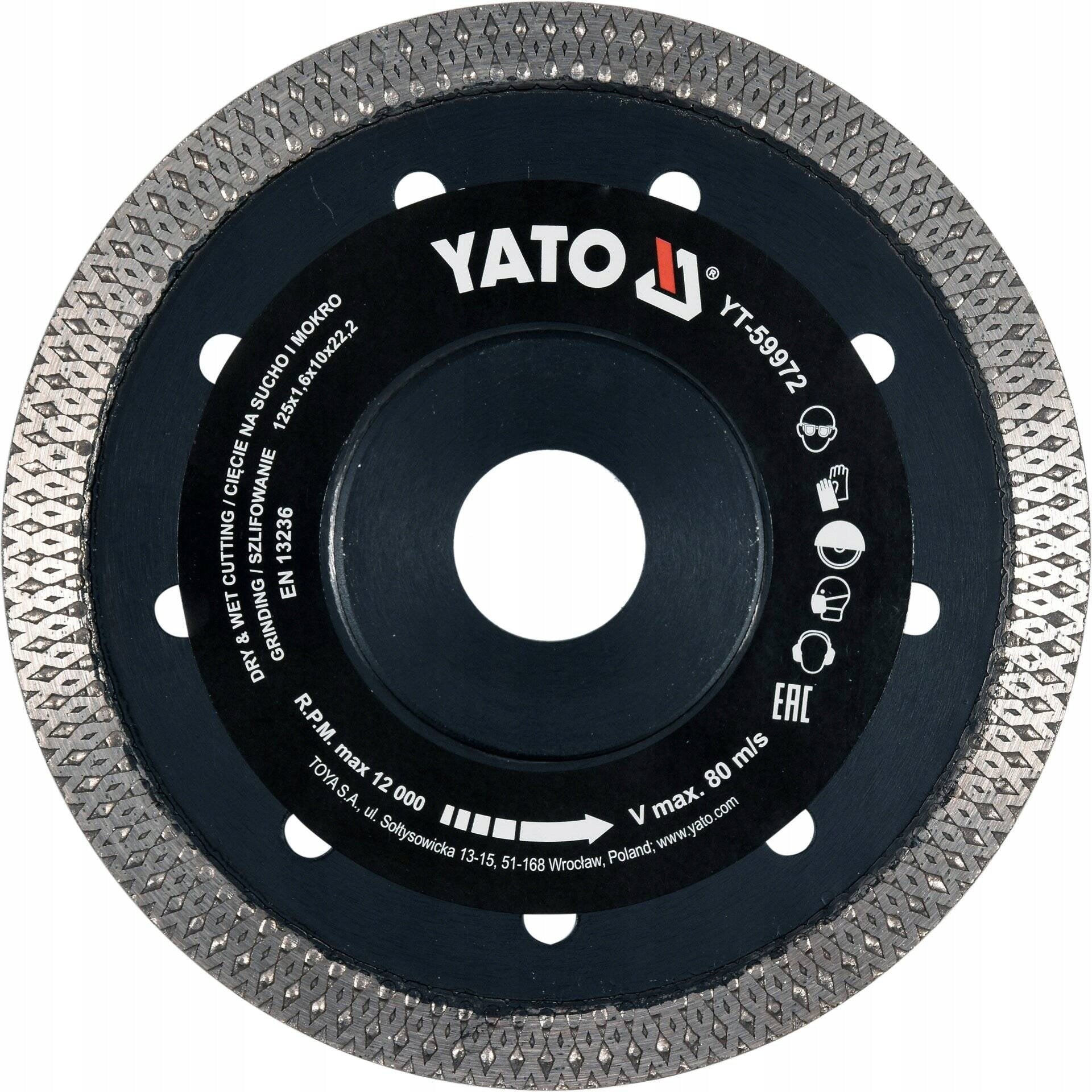 Yato YT-59972 Ceramic Cutting Disc 125mm Brand Yato