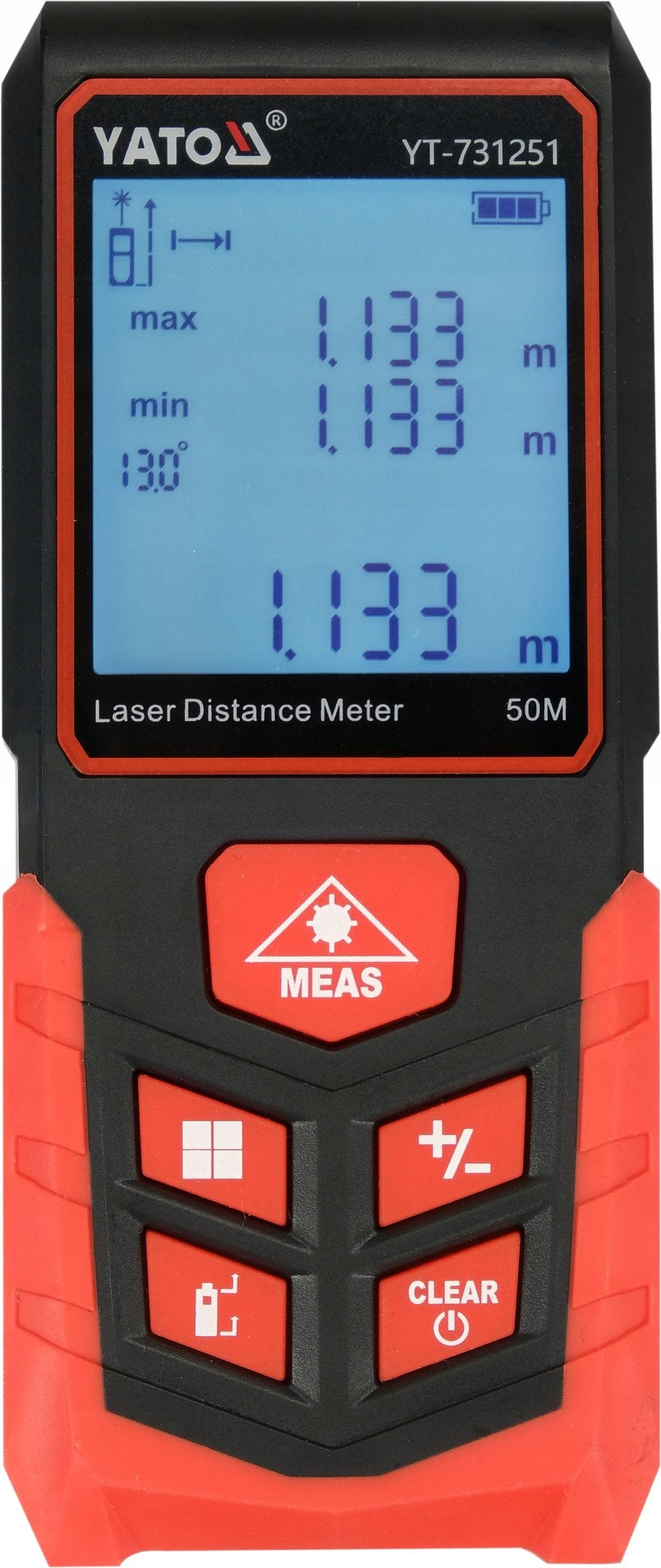 Yato YT-731251 Laser rangefinder digital distance meter 0.05 to 50 m