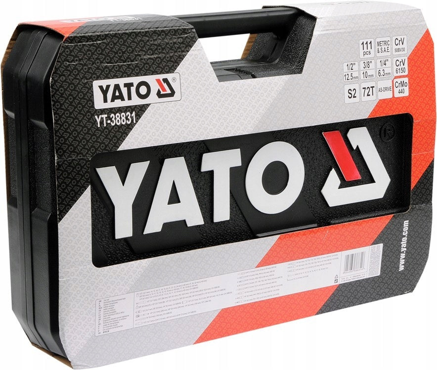 Yato tool kit 111-piece 1/4" 3/8" 1/2" YT-38831 Brand Yato