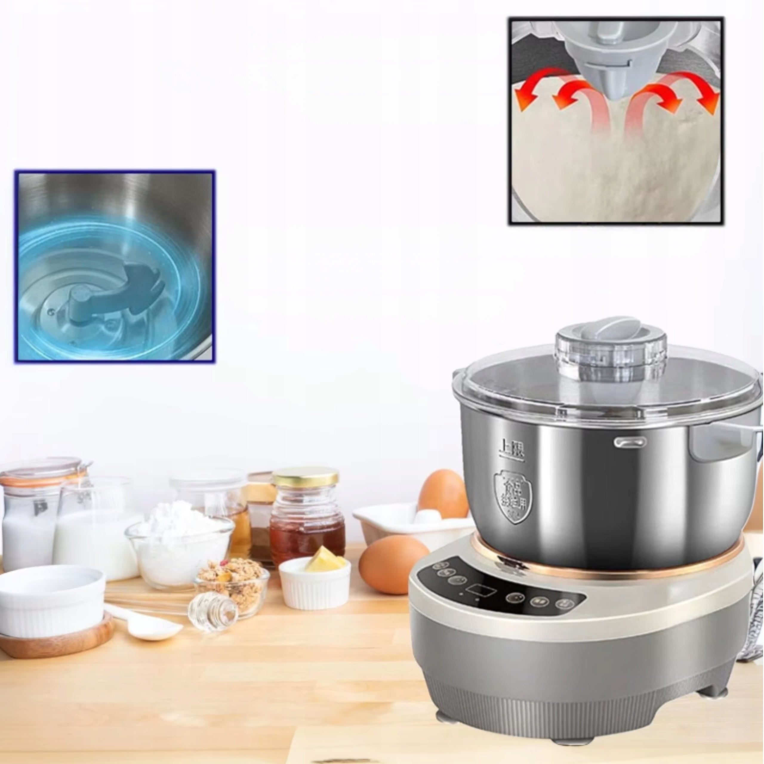 Yeast Fermentation Cake Kneading Machine For Dumpling Pizza 7L Manufacturer code Maszyna do Wyrabiania Ciasta Drożdżowego