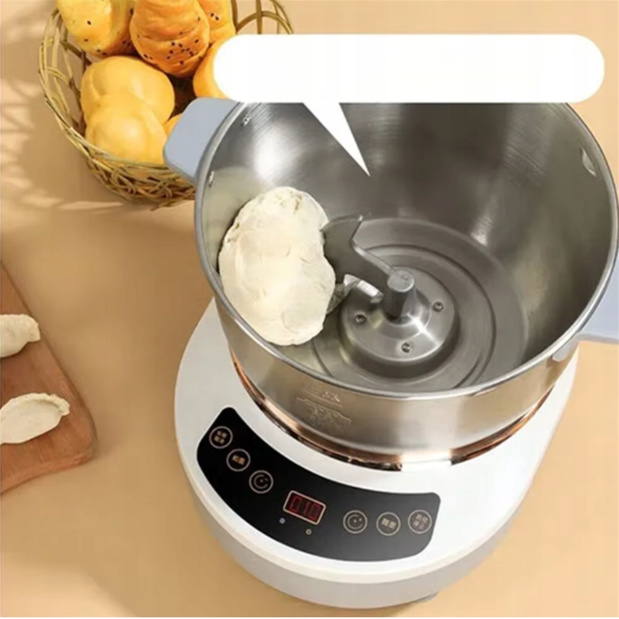 Yeast Fermentation Cake Kneading Machine For Dumpling Pizza 7L Packaging status original