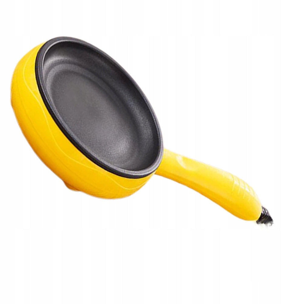 Yellow Electric Non-Stick Omelette Pan with Heat-Resistant Handle