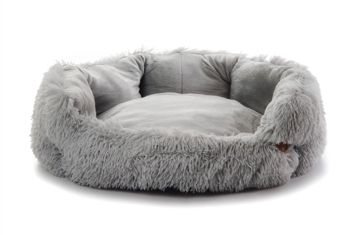 Yetti L Bed, 61 cm, Grey, Gentle Bed for Medium Dogs