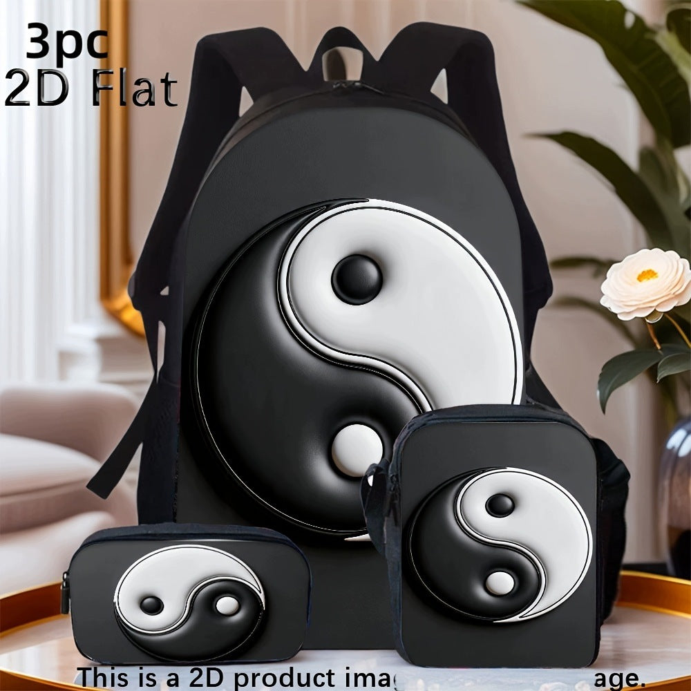 Yin Yang 3-Piece Backpack Set