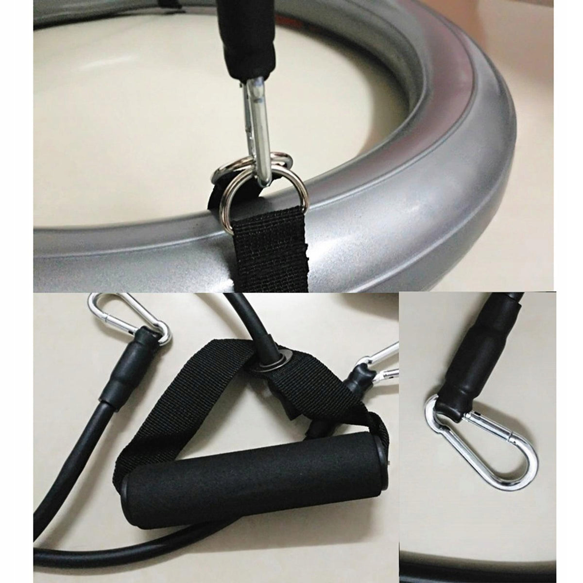 Yoga Ball Chair Inflatable Stability Ring Holder Base Detachable Grey Packaging status original