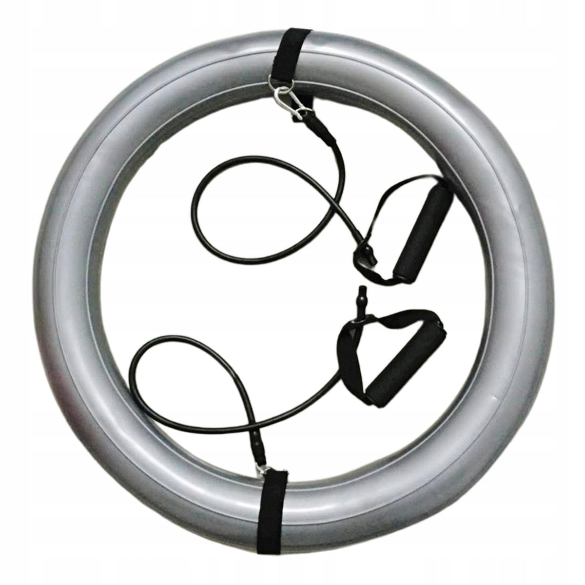 Yoga Ball Chair Inflatable Stability Ring Holder Base Detachable Grey