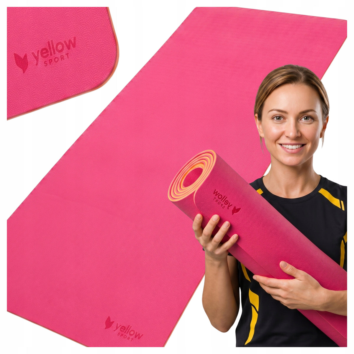 Yoga Exercise Mat Thick Non-Slip Folding Training 183 cm x 68cm