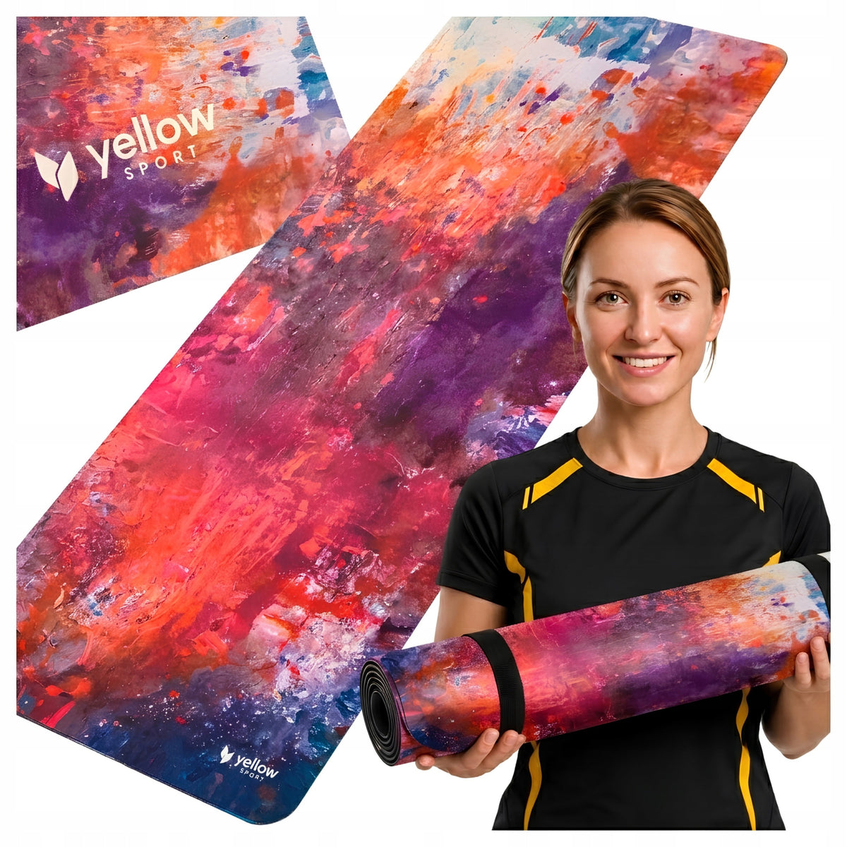 Yoga Exercise Mat Thick Non-Slip Folding Training 185 cm x 68cm