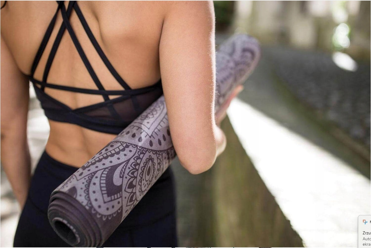 Yoga Exercise Mat Yoga Design Lab Combo 3,5 mm - Mandala Black + Strap Color black