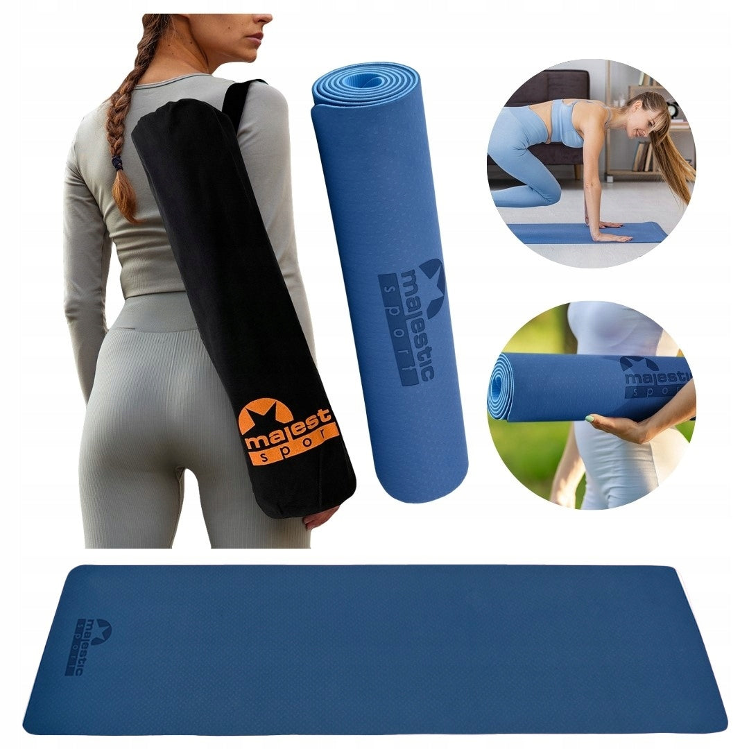 Yoga Fitness Exercise Mat Non-Slip Training for Gym TPE