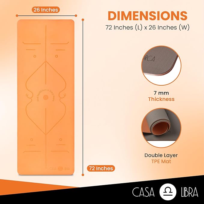 Yoga Mat Eco-Friendly Unique + Shoulder Mesh 7mm 185 x 68 cm Manufacturer code V55