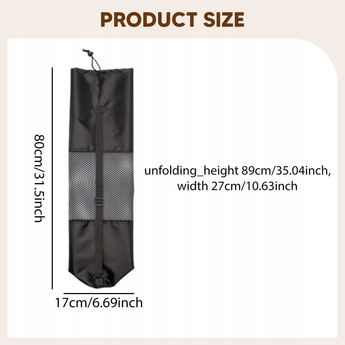 Yoga Mat Gym Bag Practical Training Gym with Drawstring Holder 17 cmx80 cm Packaging status original