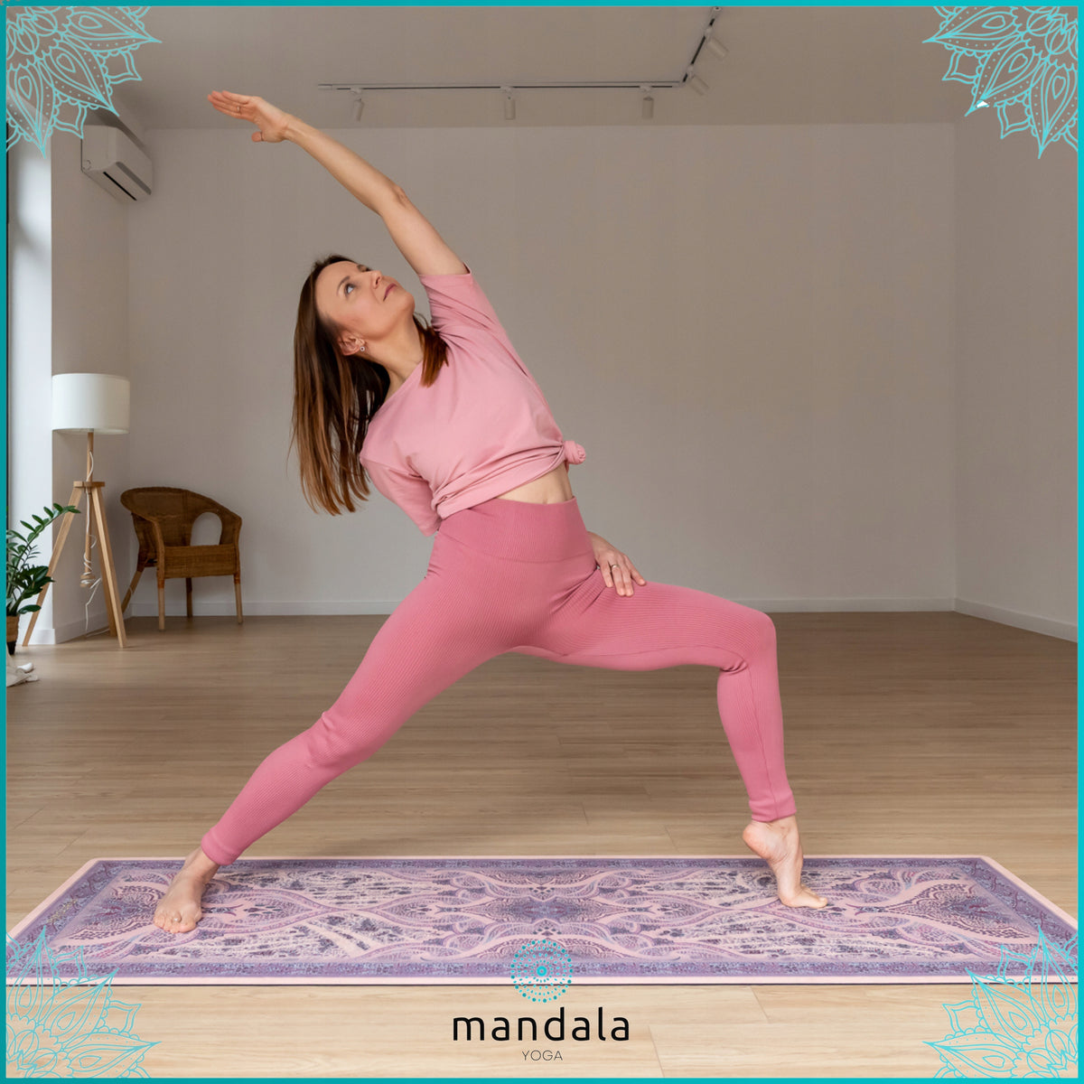 Yoga Mat NON-SLIP Microfiber Rubber MANDALA CASABLANCA 3mm Packaging status original